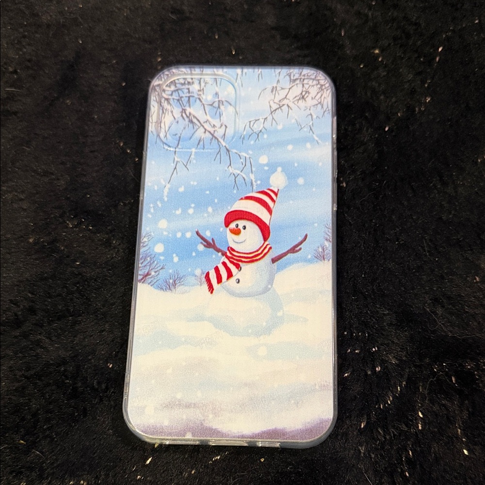 iPhone 12 snowman winter phone case NWT